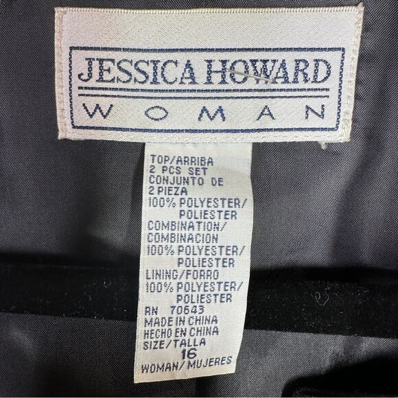 Jessica Howard Black‎ Blazer with Chiffon Ruffle Trim - Picture 6 of 13